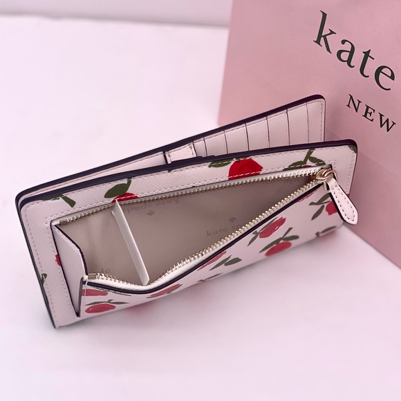 Kate Spade Rose Dana Large Slim Bifold Wallet - Picture 5 of 10